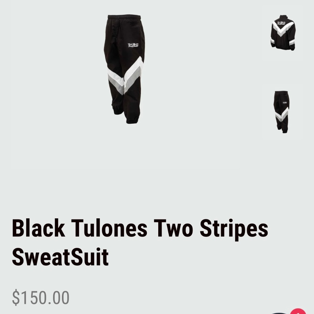 Brand New Tulones Tracksuit Size Medium